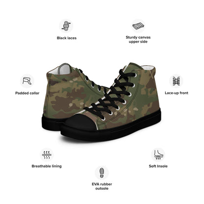 American Multi CAMO Men’s high top canvas shoes - Mens High Top Canvas Shoes