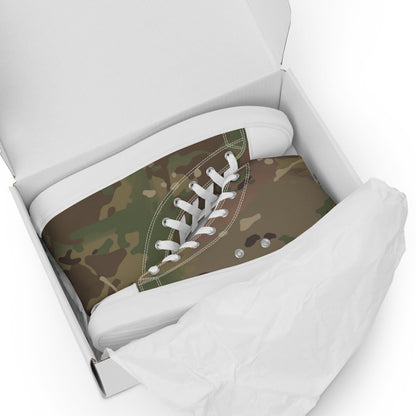 American Multi CAMO Men’s high top canvas shoes - Mens High Top Canvas Shoes