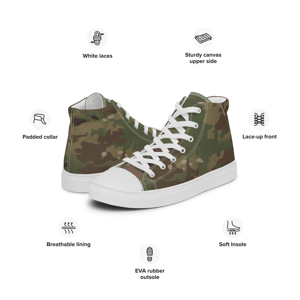 American Multi CAMO Men’s high top canvas shoes - Mens High Top Canvas Shoes