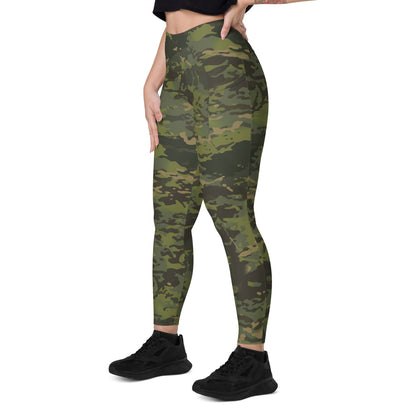 American Multi CAMO Tropical Leggings with pockets - Womens With Pockets