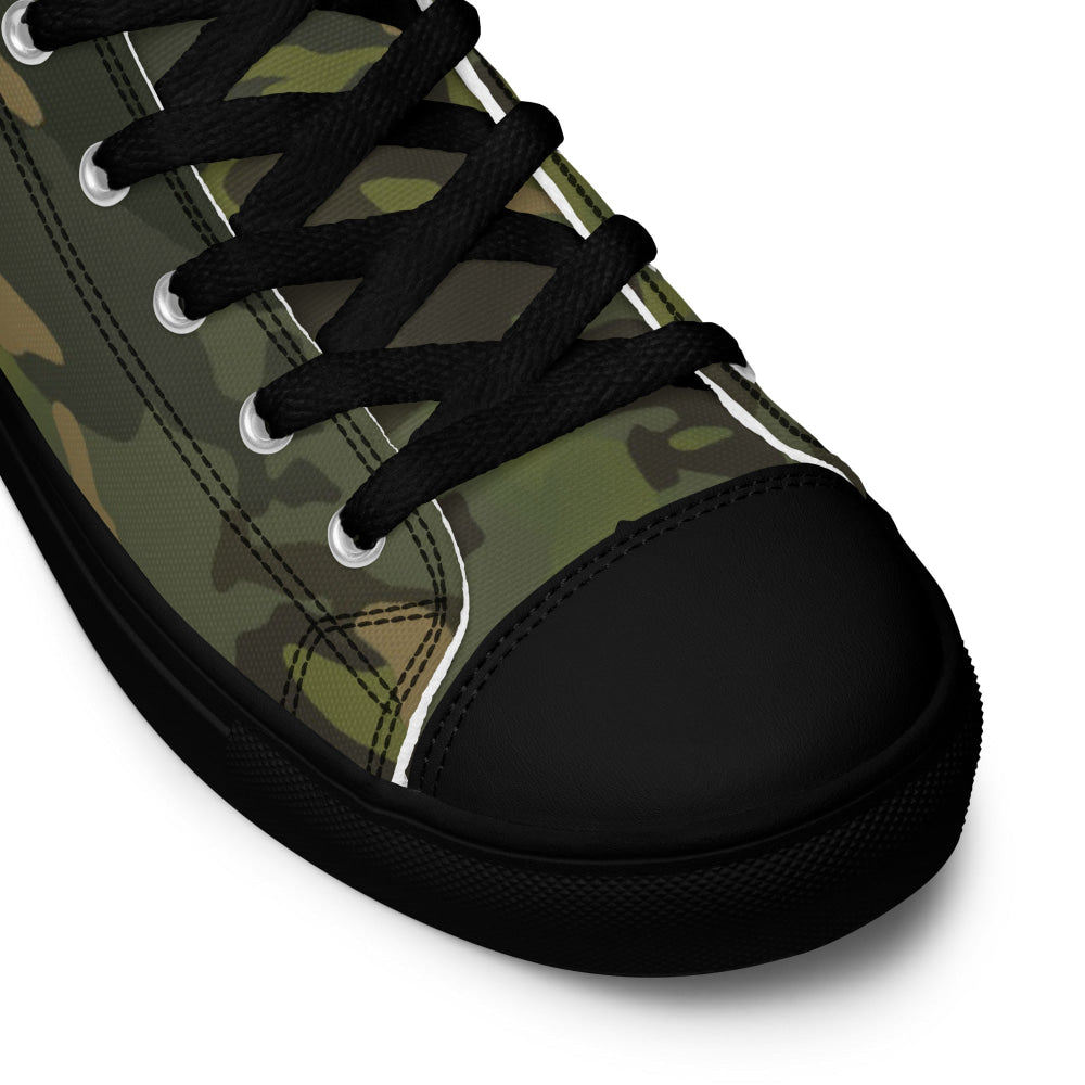 American Multi CAMO Tropical Men’s high top canvas shoes - Mens High Top Canvas Shoes