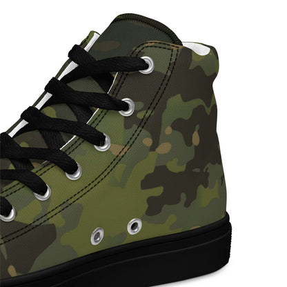 American Multi CAMO Tropical Men’s high top canvas shoes - Mens High Top Canvas Shoes