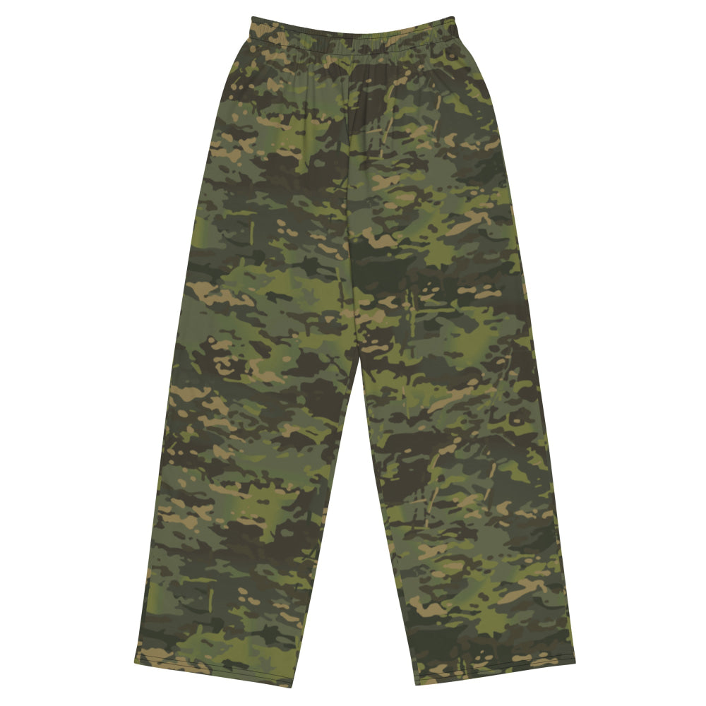 American Multi CAMO Tropical unisex wide-leg pants - 2XS - Unisex Wide-Leg Pants