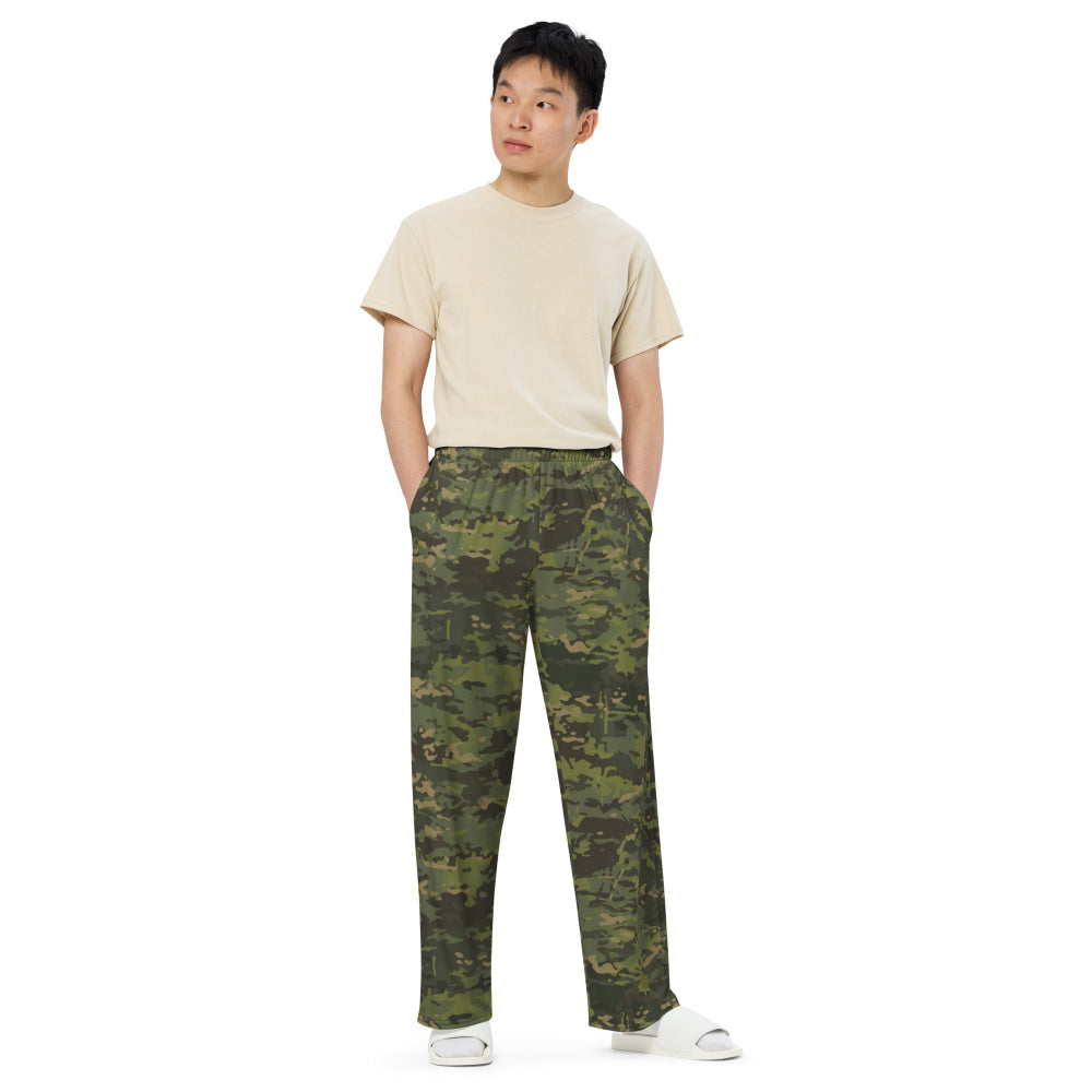 American Multi CAMO Tropical unisex wide-leg pants - Unisex Wide-Leg Pants