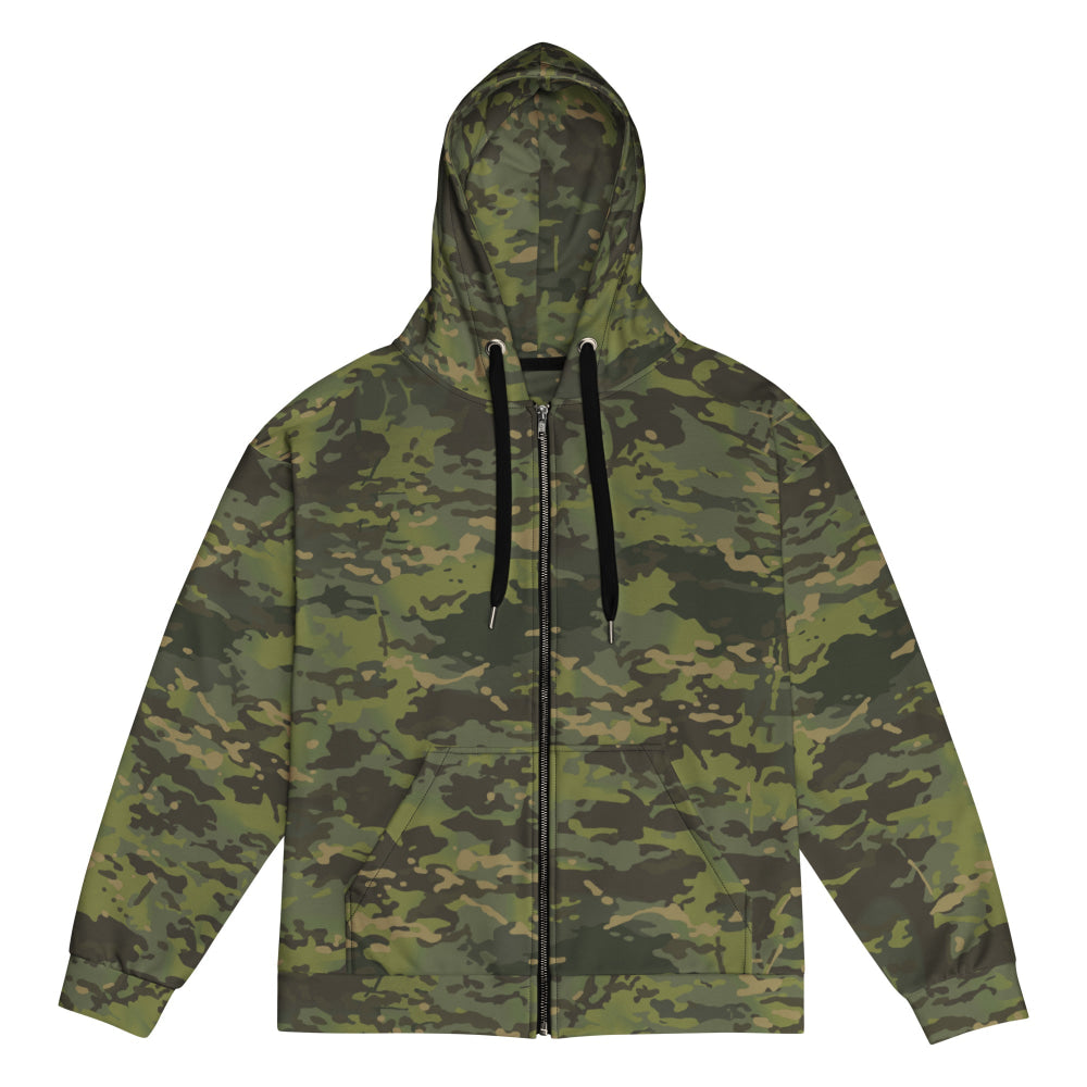 American Multi CAMO Tropical Unisex zip hoodie - 2XS - Zip Hoodie