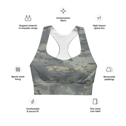 American Multi CAMO Urban Longline sports bra - Womens Sports Bra