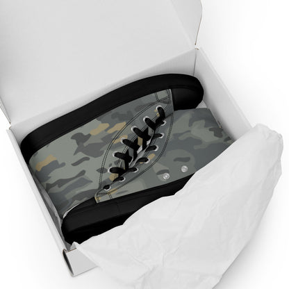 American Multi CAMO Urban Men’s high top canvas shoes - Mens High Top Canvas Shoes