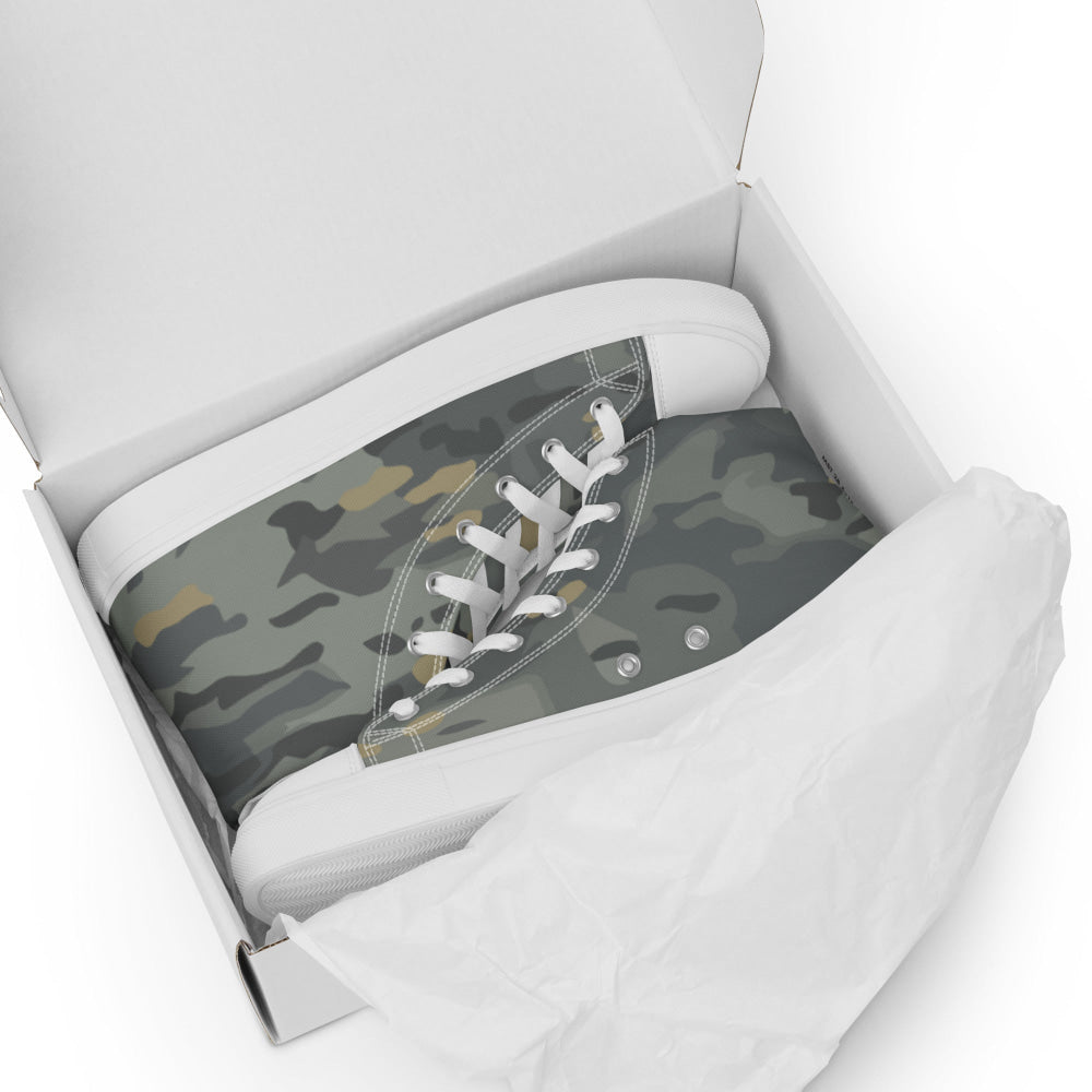 American Multi CAMO Urban Men’s high top canvas shoes - Mens High Top Canvas Shoes