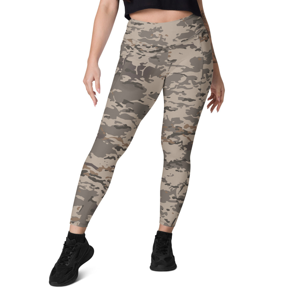 American Multi CAMO Urban Rubble Leggings with pockets - Womens With Pockets