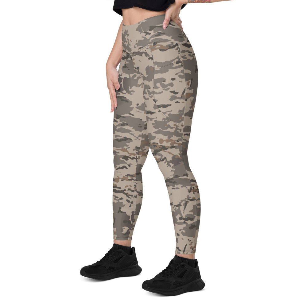 American Multi CAMO Urban Rubble Leggings with pockets - Womens With Pockets