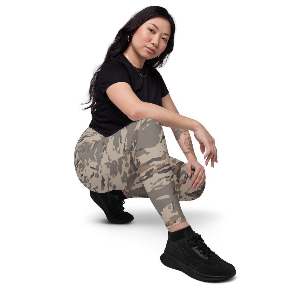 American Multi CAMO Urban Rubble Leggings with pockets - Womens With Pockets