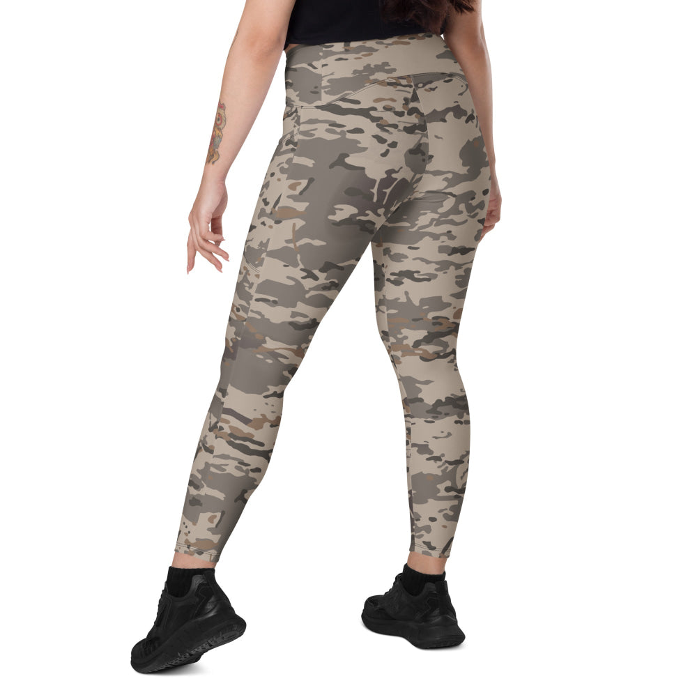 American Multi CAMO Urban Rubble Leggings with pockets - Womens With Pockets