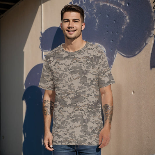 American Multi CAMO Urban Rubble Men’s 100% Cotton T-Shirt - XS / White - Mens