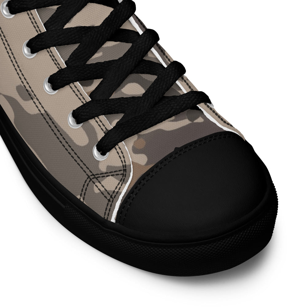 American Multi CAMO Urban Rubble Men’s high top canvas shoes - Mens High Top Canvas Shoes