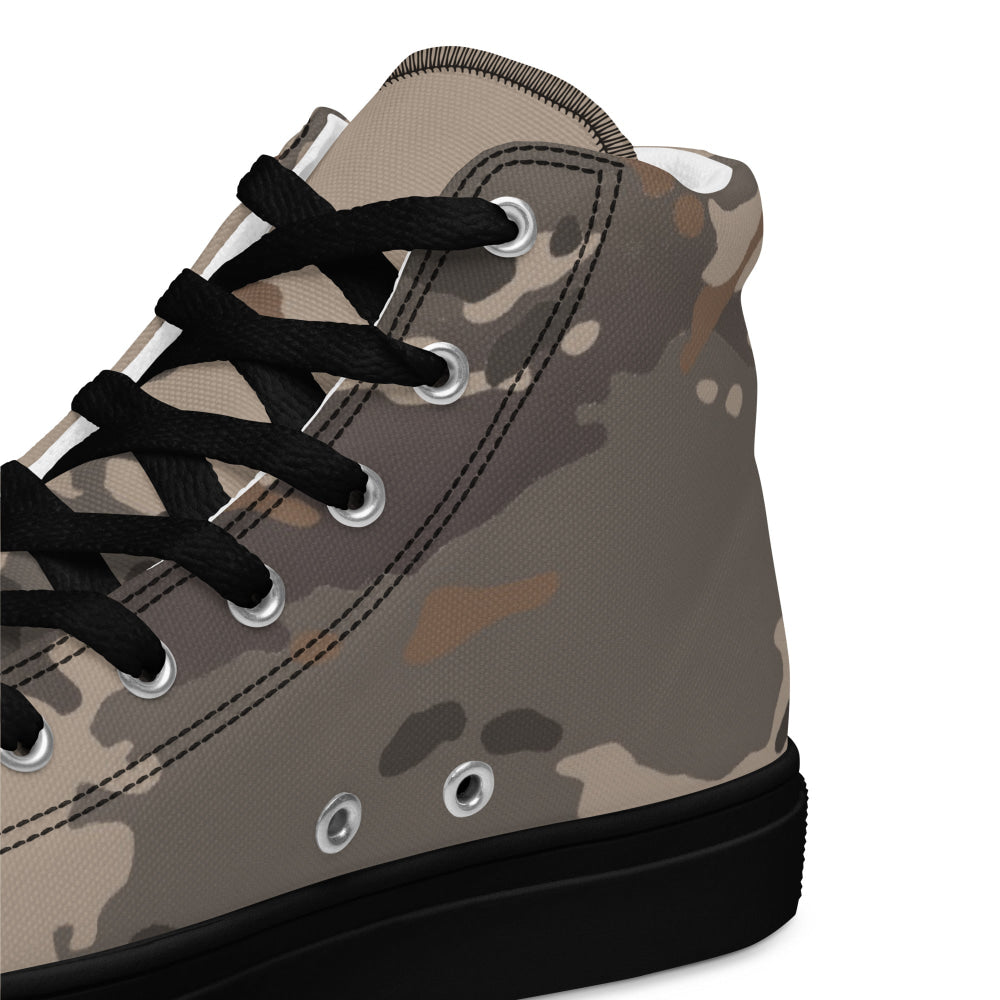 American Multi CAMO Urban Rubble Men’s high top canvas shoes - Mens High Top Canvas Shoes