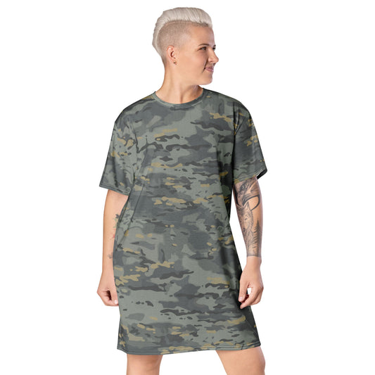 American Multi CAMO Urban T-shirt dress - 2XS - Womens T-Shirt Dress