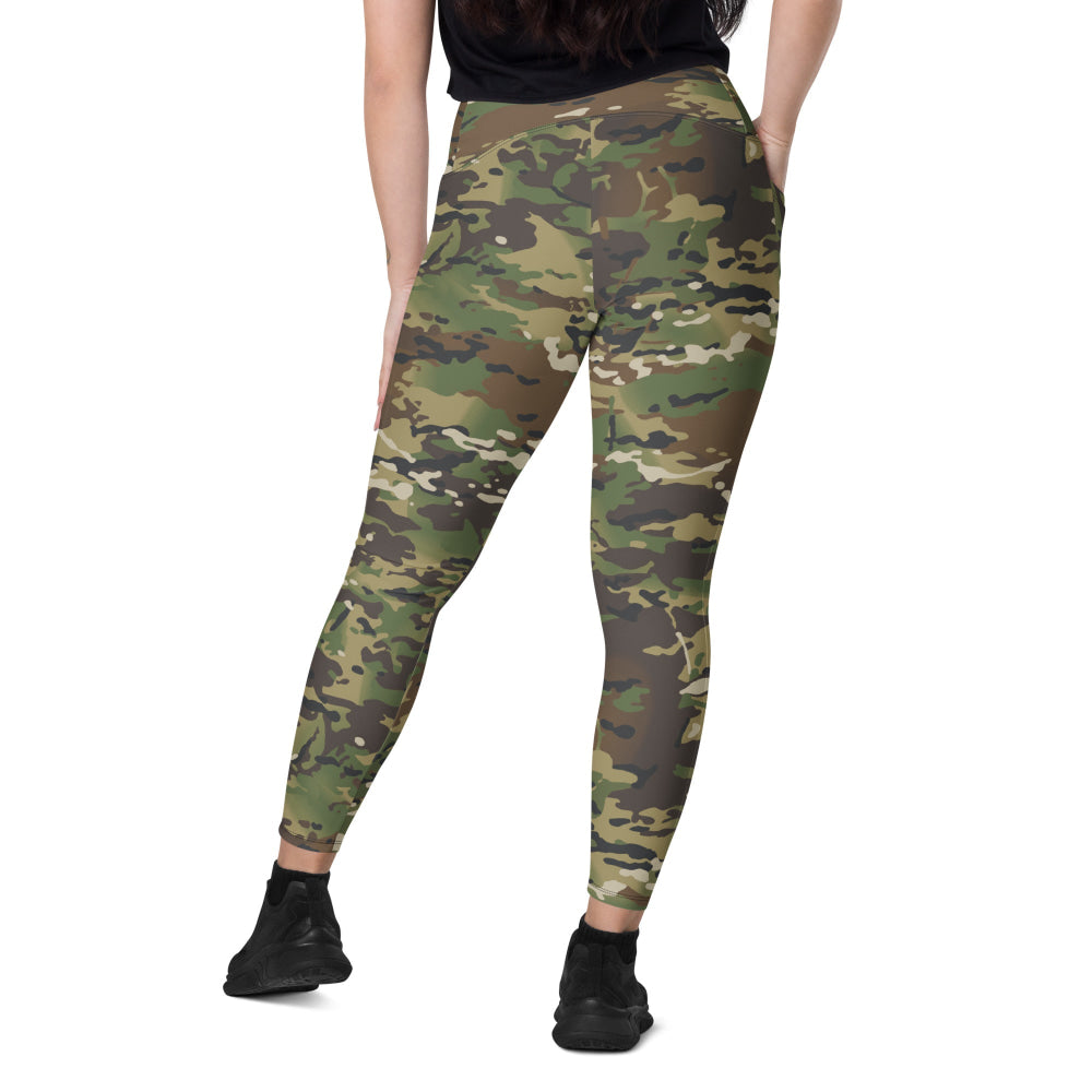 American Multi CAMO Woodland Leggings with pockets - Womens With Pockets