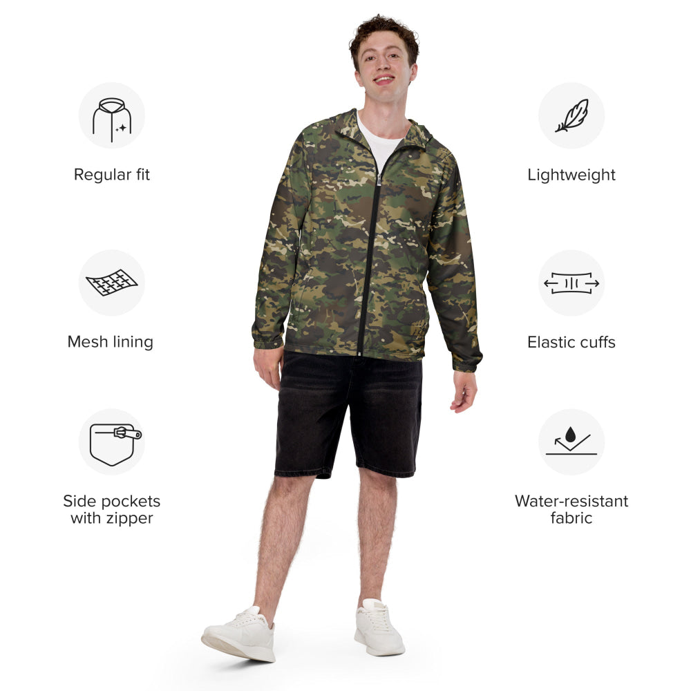 American Multi CAMO Woodland Men’s windbreaker - Mens Windbreaker