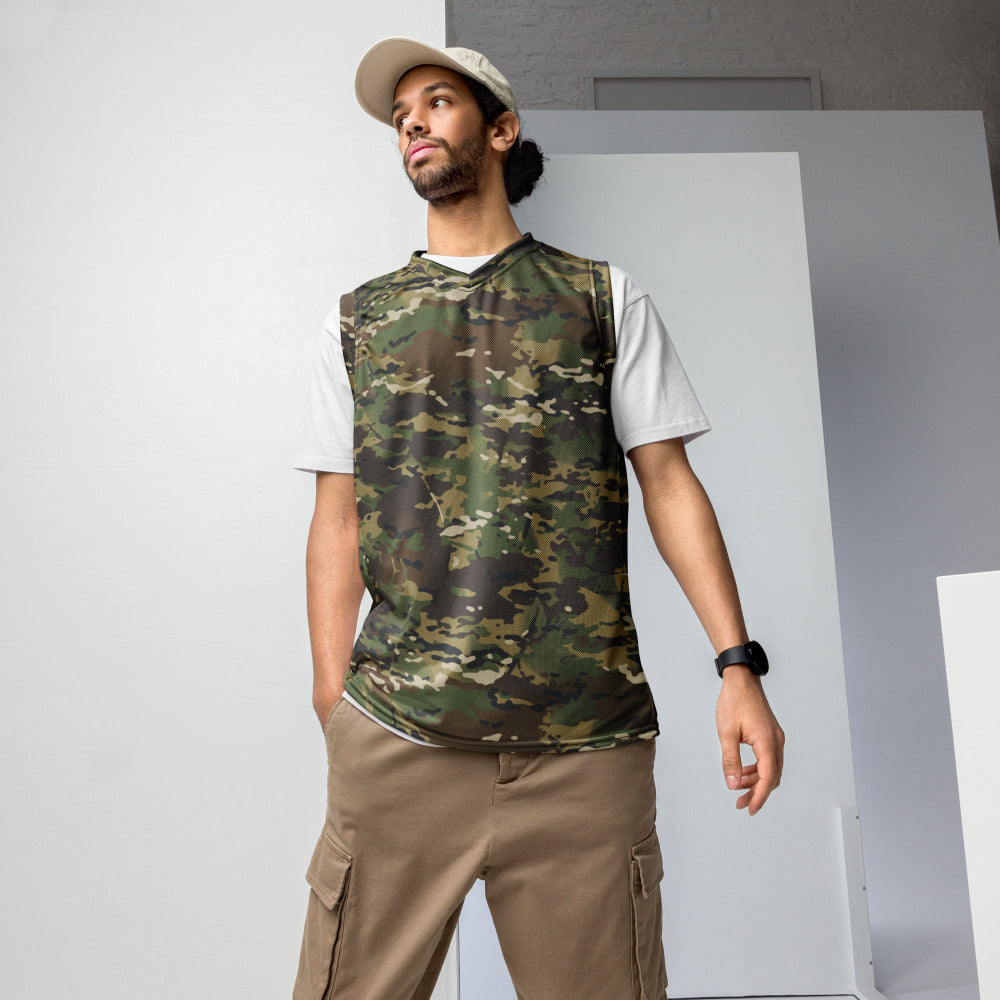 American Multi CAMO Woodland unisex basketball jersey - 2XS - Unisex Basketball Jersey