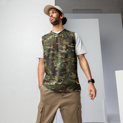 American Multi CAMO Woodland unisex basketball jersey - 2XS - Unisex Basketball Jersey