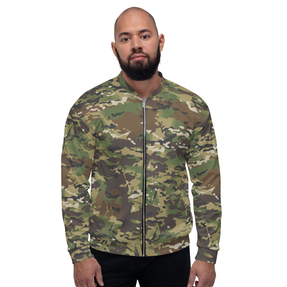 American Multi CAMO Woodland Unisex Bomber Jacket