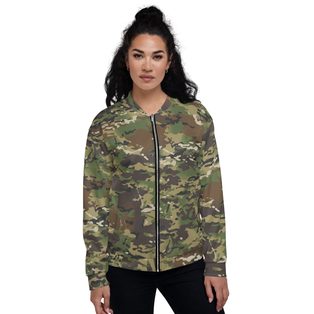 American Multi CAMO Woodland Unisex Bomber Jacket