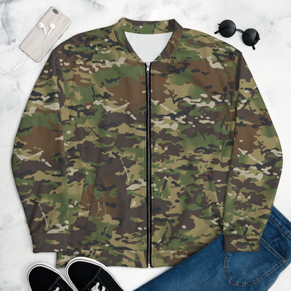 American Multi CAMO Woodland Unisex Bomber Jacket - XS