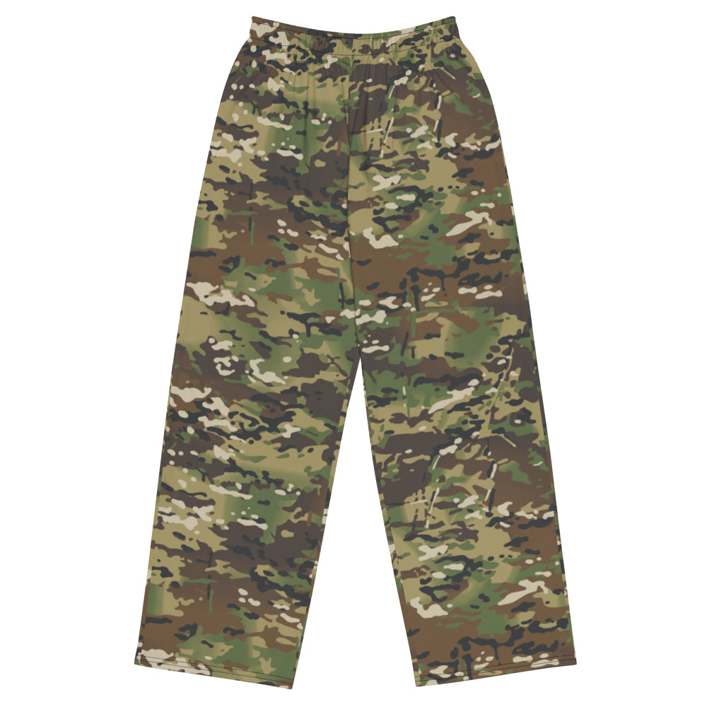 American Multi CAMO Woodland unisex wide-leg pants - 2XS - Unisex Wide-Leg Pants