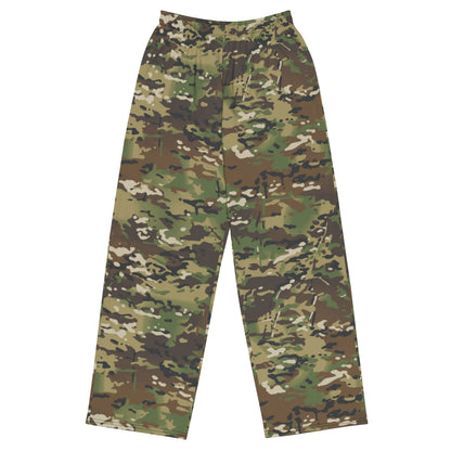 American Multi CAMO Woodland unisex wide-leg pants - 2XS - Unisex Wide-Leg Pants