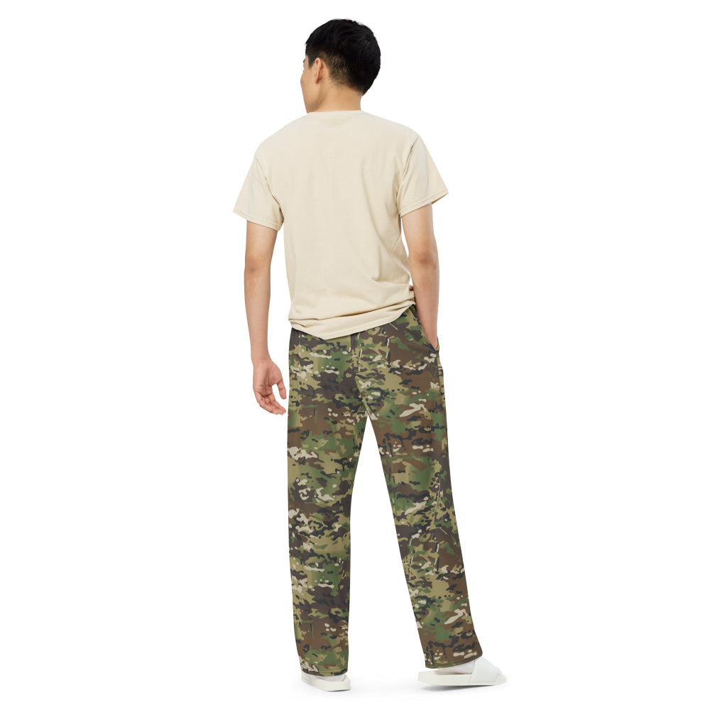 American Multi CAMO Woodland unisex wide-leg pants - Unisex Wide-Leg Pants