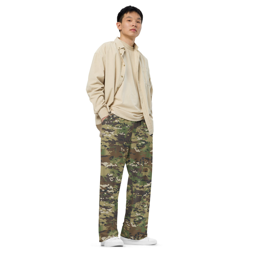 American Multi CAMO Woodland unisex wide-leg pants - Unisex Wide-Leg Pants