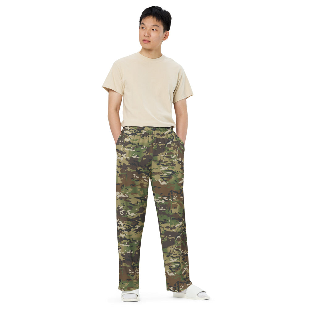 American Multi CAMO Woodland unisex wide-leg pants - Unisex Wide-Leg Pants