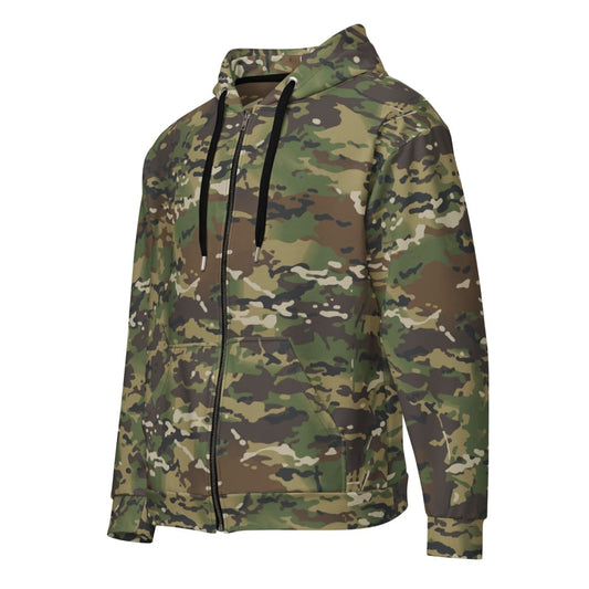 American Multi CAMO Woodland Unisex zip hoodie - 2XS