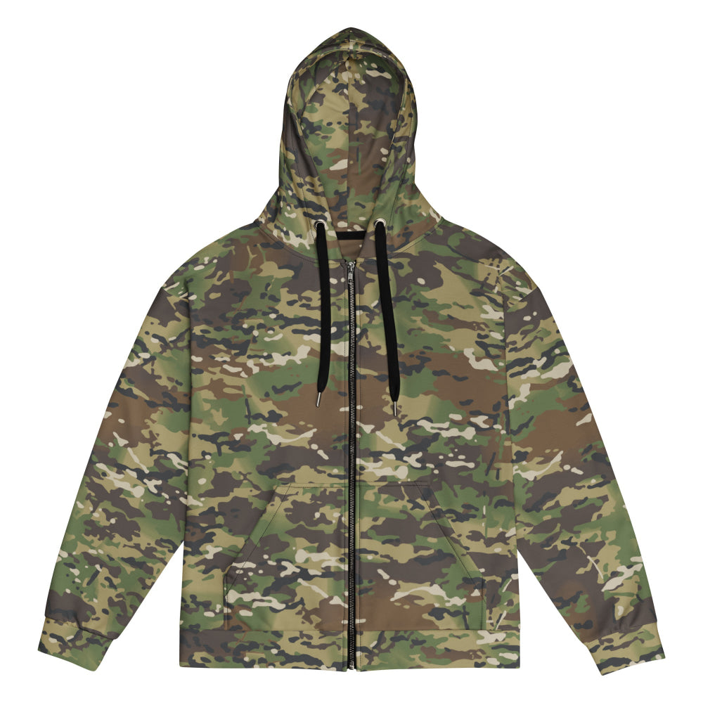 American Multi CAMO Woodland Unisex zip hoodie - 2XS - Zip Hoodie