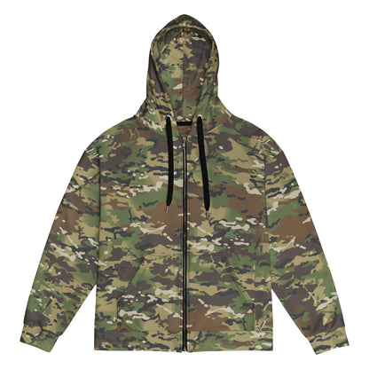 American Multi CAMO Woodland Unisex zip hoodie - 2XS - Zip Hoodie