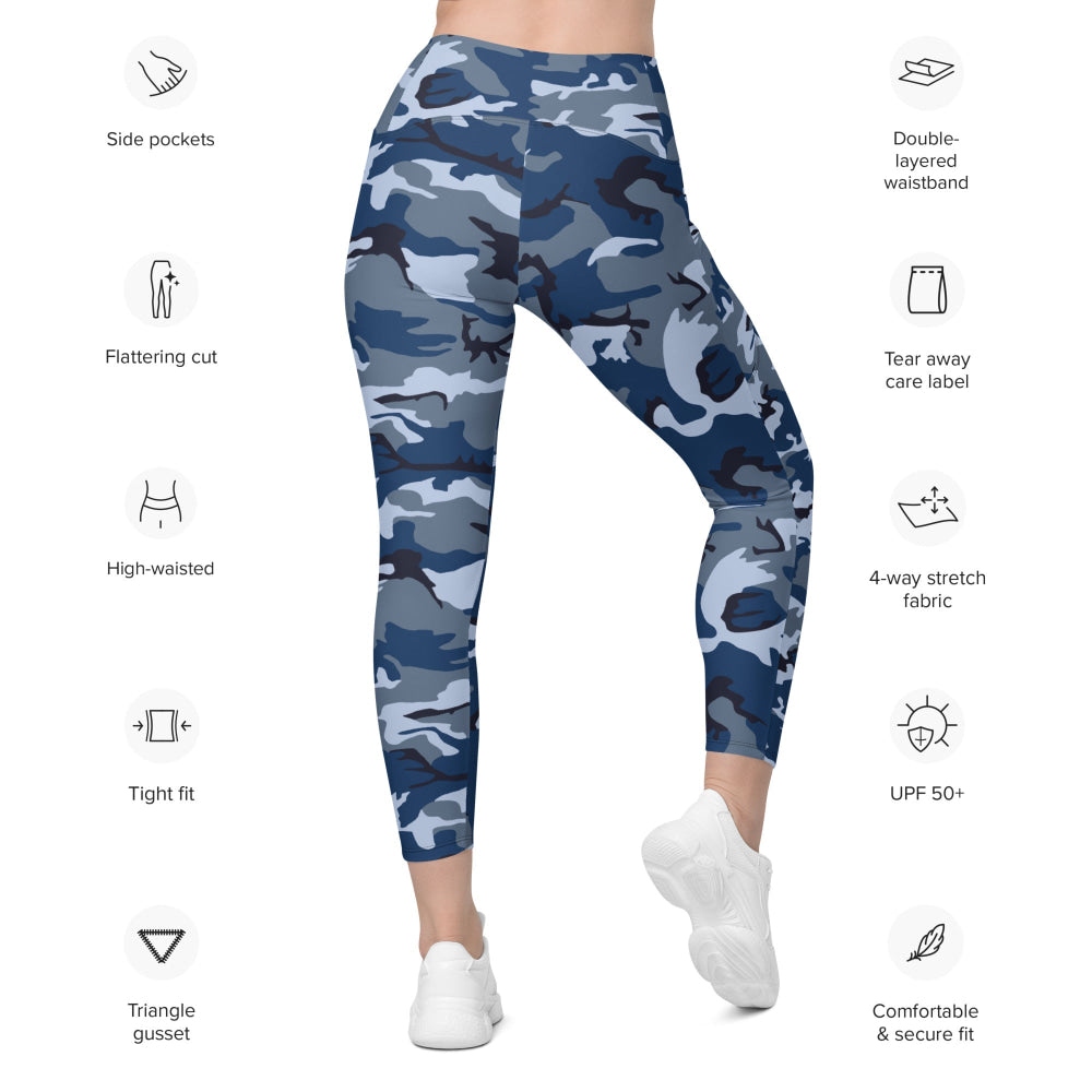 American Navy Working Uniform (NWU) Experimental CAMO Leggings with pockets - Womens With Pockets