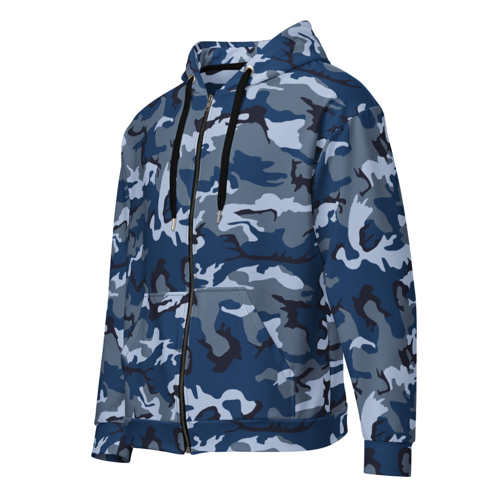 American Navy Working Uniform (NWU) Experimental CAMO Unisex zip hoodie - 2XS - Zip Hoodie