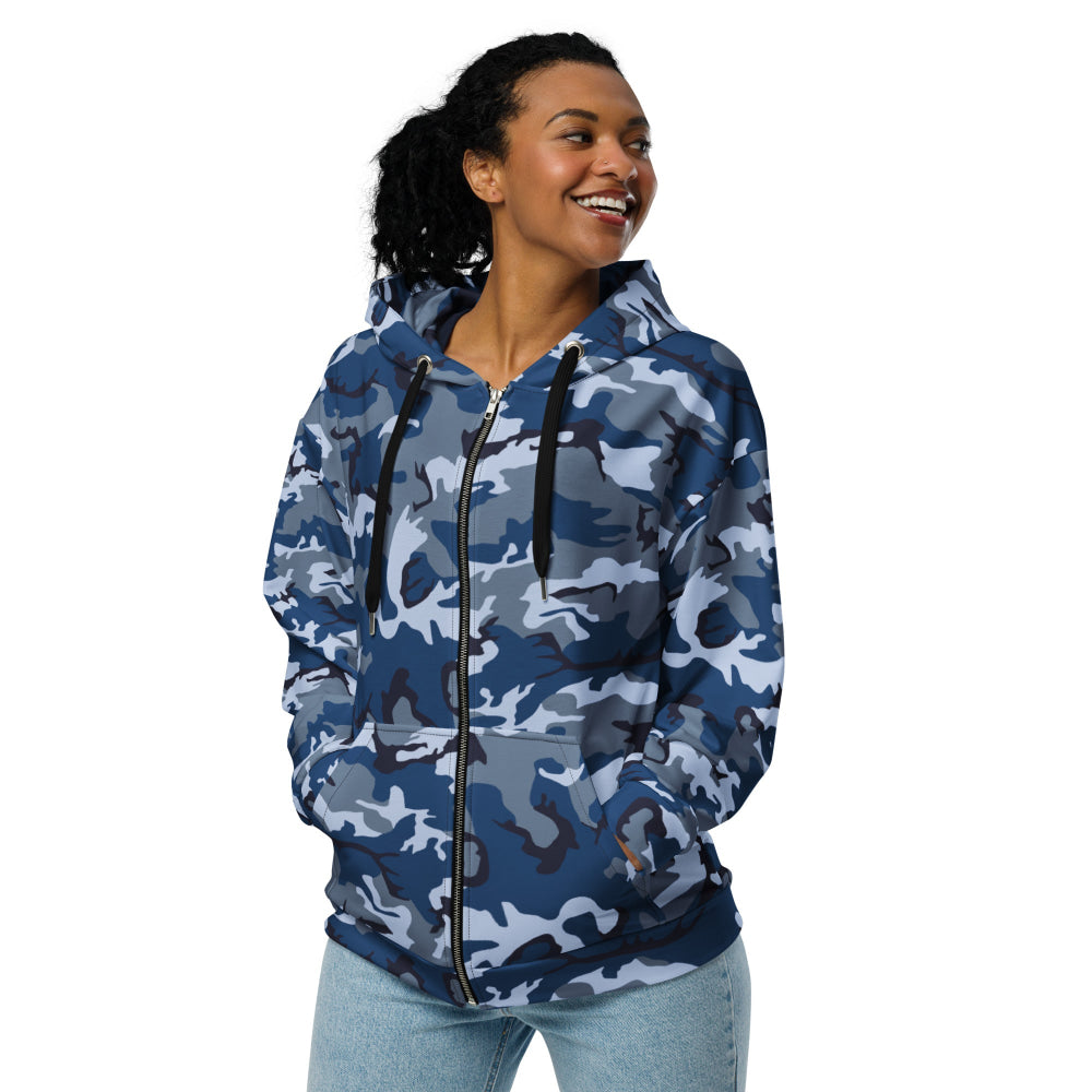 American Navy Working Uniform (NWU) Experimental CAMO Unisex zip hoodie - Zip Hoodie