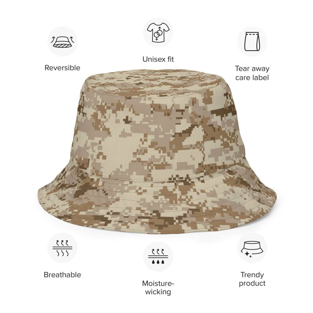 American Navy Working Uniform (NWU) Type II (AOR-1) CAMO Reversible bucket hat