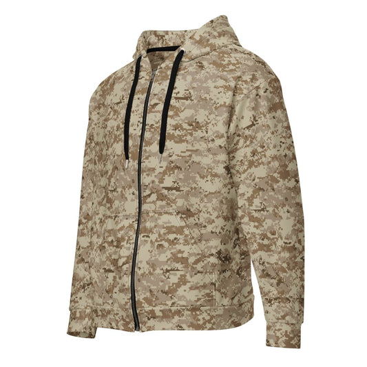 American Navy Working Uniform (NWU) Type II (AOR-1) CAMO Unisex zip hoodie - 2XS