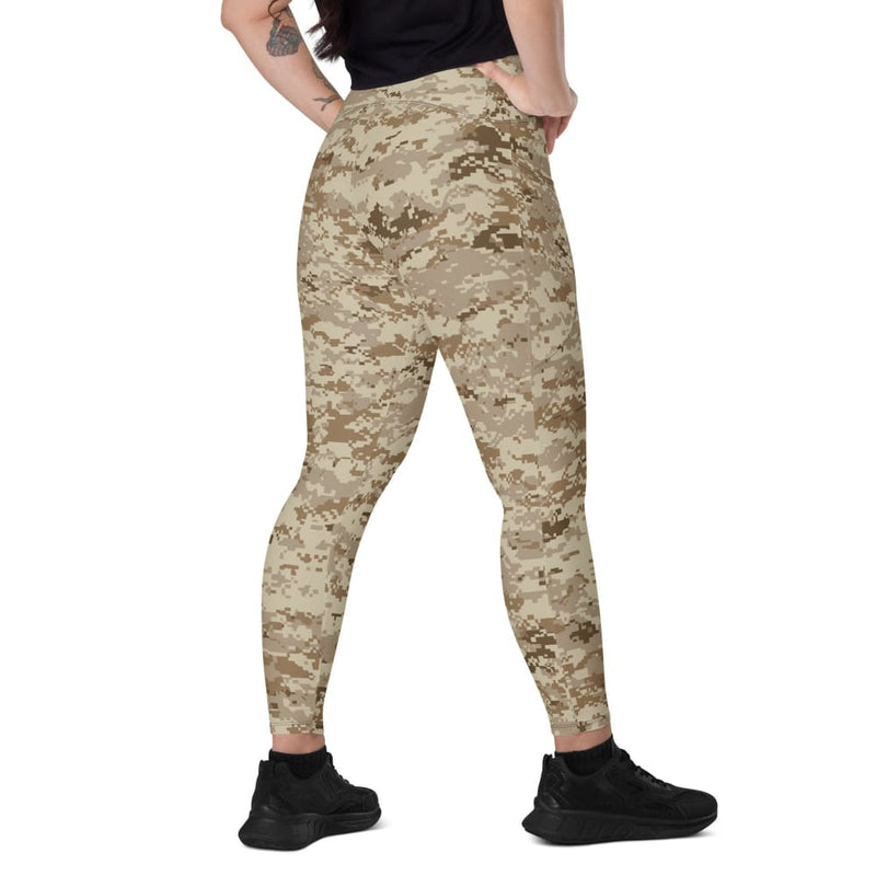 American Navy Working Uniform (NWU) Type II (AOR-1) CAMO Women’s Leggings with pockets - 2XS