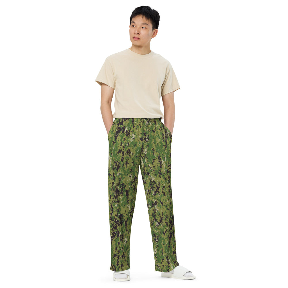 American Navy Working Uniform (NWU) Type III (AOR-2) CAMO unisex wide-leg pants - Unisex Wide-Leg Pants