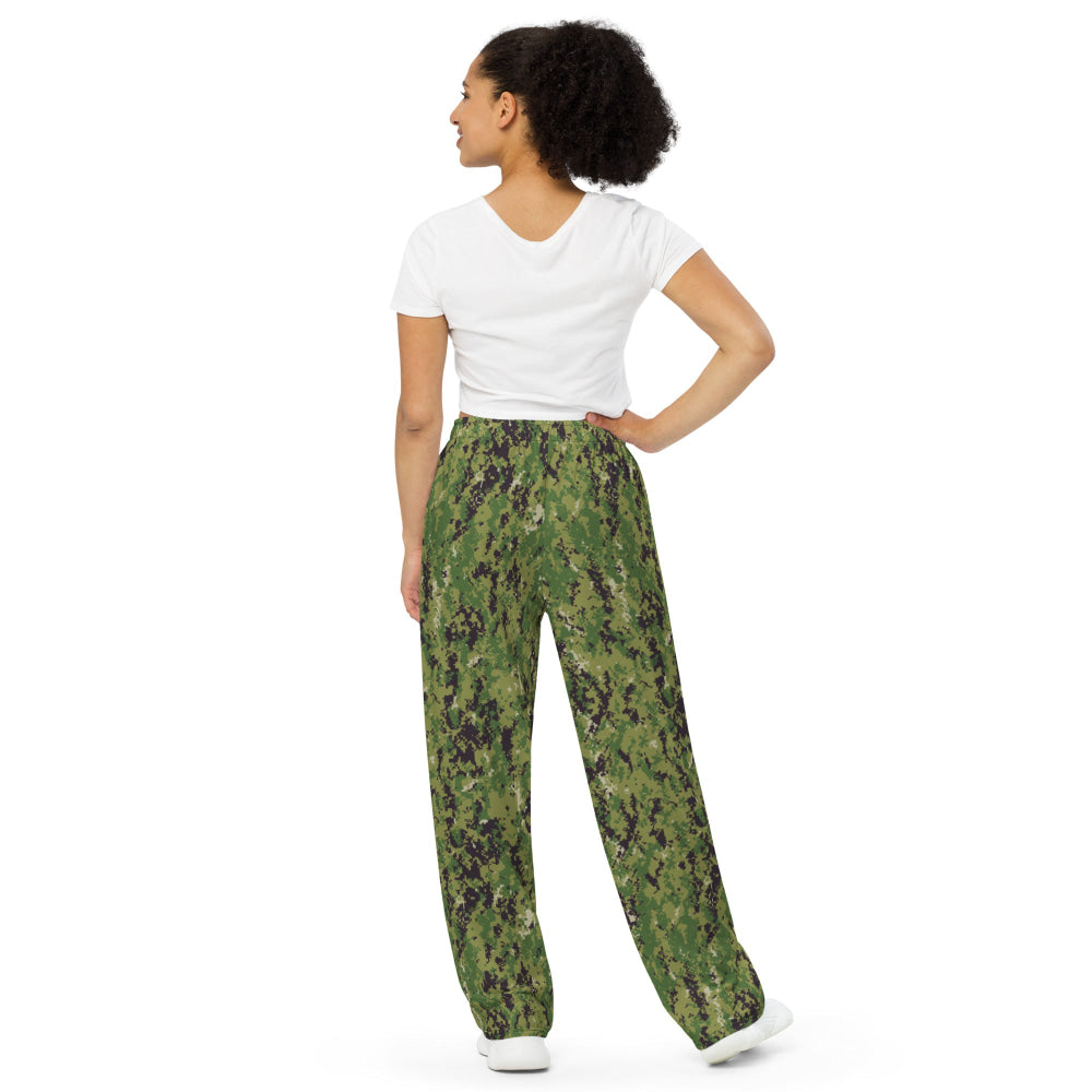 American Navy Working Uniform (NWU) Type III (AOR-2) CAMO unisex wide-leg pants - Unisex Wide-Leg Pants