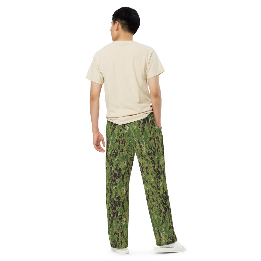 American Navy Working Uniform (NWU) Type III (AOR-2) CAMO unisex wide-leg pants - Unisex Wide-Leg Pants