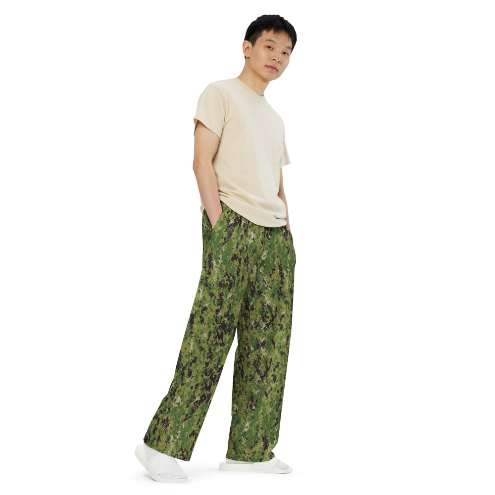 American Navy Working Uniform (NWU) Type III (AOR-2) CAMO unisex wide-leg pants - Unisex Wide-Leg Pants