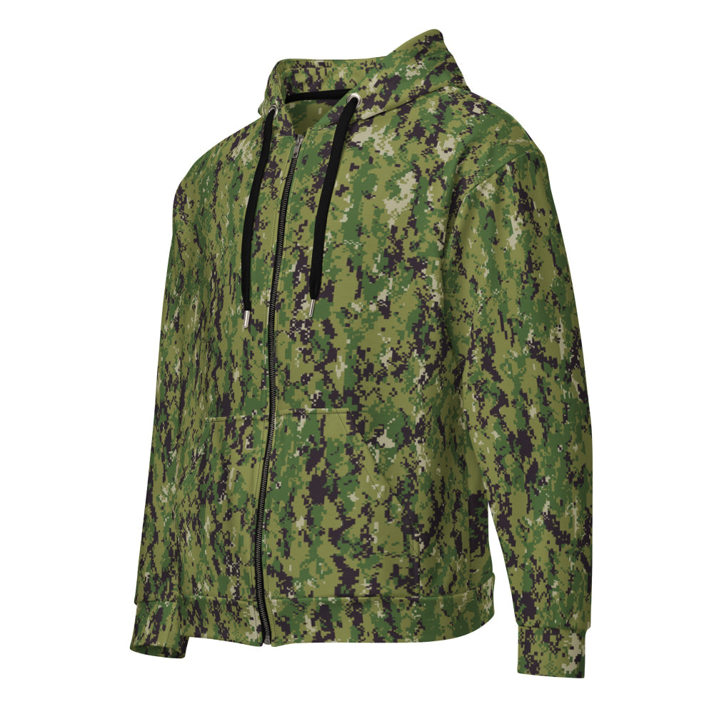 American Navy Working Uniform (NWU) Type III (AOR-2) CAMO Unisex zip hoodie - 2XS - Zip Hoodie