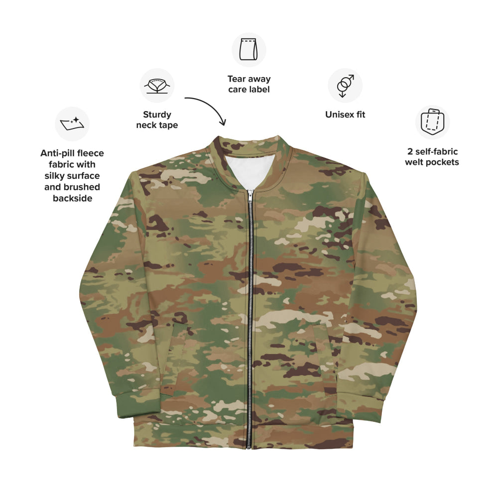 American Operational Camouflage Pattern (OCP) CAMO Bomber Jacket - Unisex