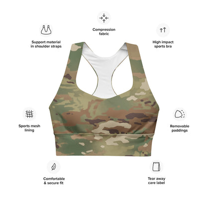 American Operational Camouflage Pattern (OCP) CAMO Longline sports bra - Womens Sports Bra