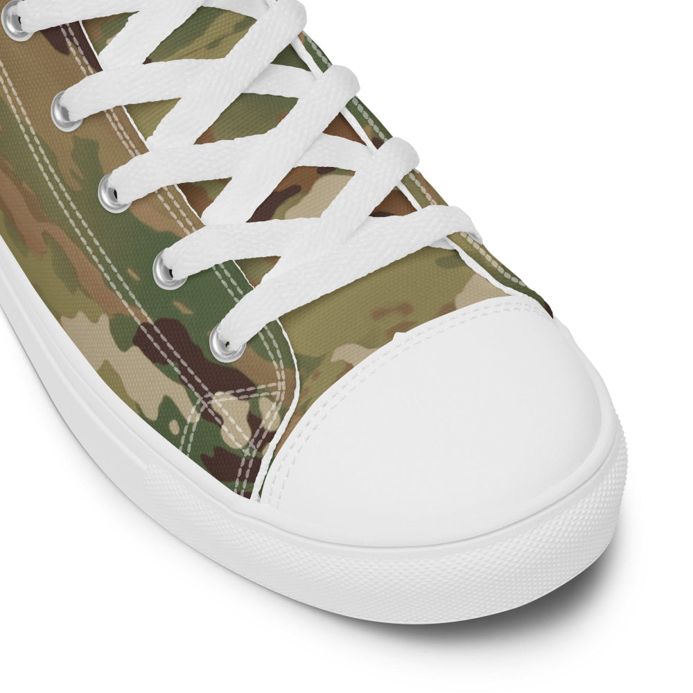 American Operational Camouflage Pattern (OCP) CAMO Men’s high top canvas shoes - Mens High Top Canvas Shoes