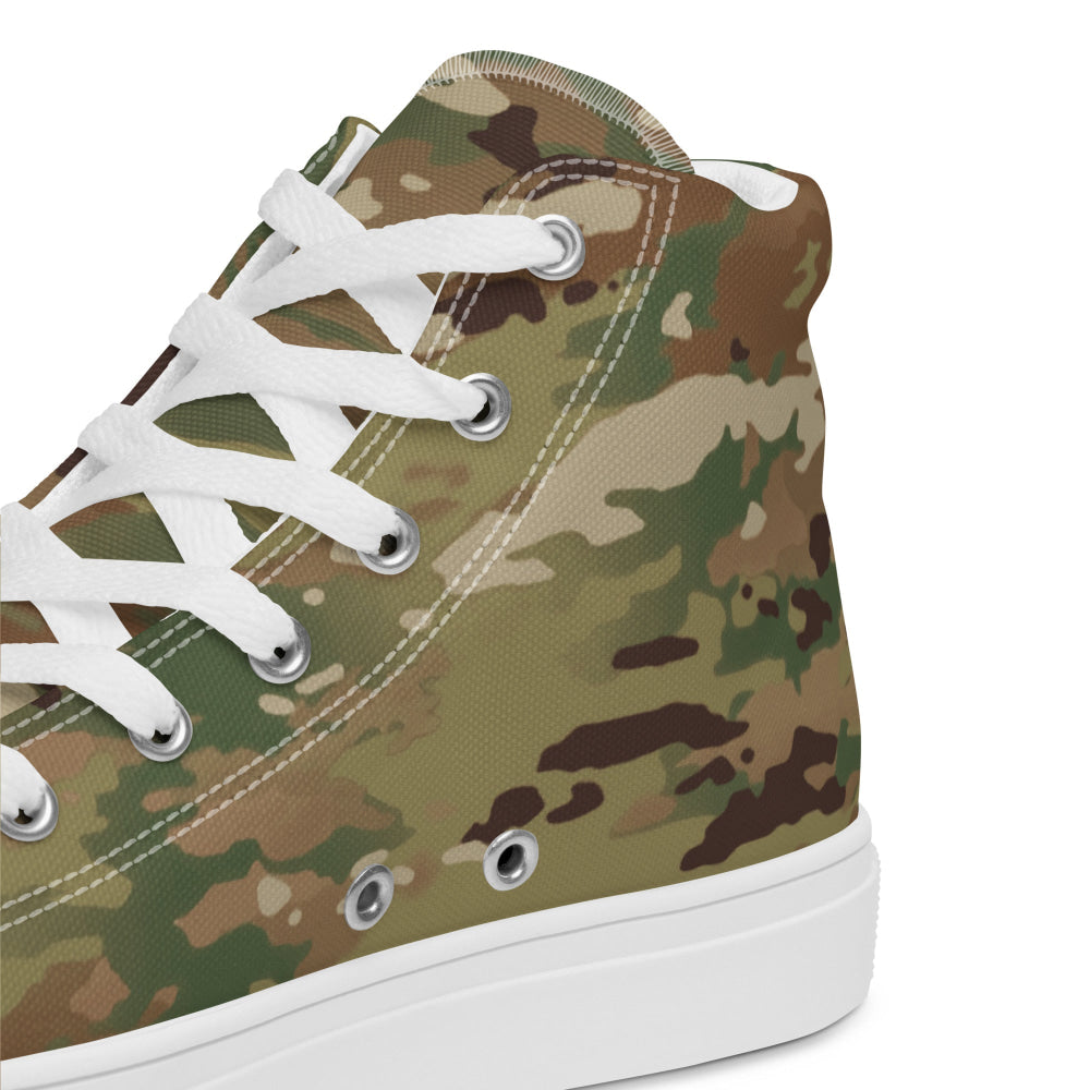 American Operational Camouflage Pattern (OCP) CAMO Men’s high top canvas shoes - Mens High Top Canvas Shoes